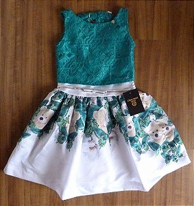 Vestido Infantil Gabriela Aquarela