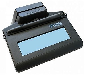 Coletor de Assinaturas Topaz Systems Cartão Magnético TM-LBK460 Siglite LCD 1X5 MSR
