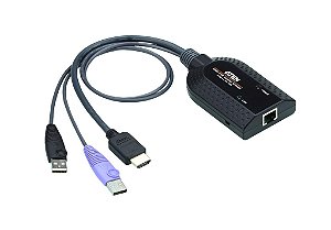 KA7188 Cabo adaptador USB KVM de mídia virtual HDMI (suporte a leitor de cartão inteligente e desmontagem de áudio)