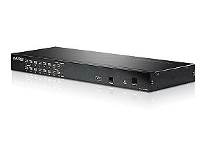 KH1516A Comutador KVM de 16 portas Cat 5 com porta de ligação em cadeia