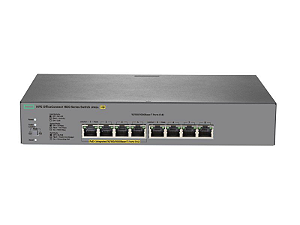 Switch 1820 Gerenciável Giga 8G PoE+ 65W 8portas 10/100/1000Mbps - HPE / J9982A