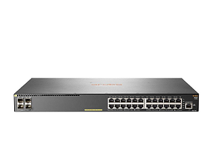 Switch 2930F Gerenciável 24G 4SFP+ com 24 portas PoE+10/100/1000 Mbps RJ45 +4 portas SFP+(1/10G) (Potencia PoE: 370W) - Aruba / JL255A