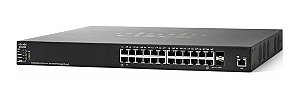 Switch Cisco SG350X-24P 24 portas Gigabit POE Stackable / SG350X-24P-K9-BR