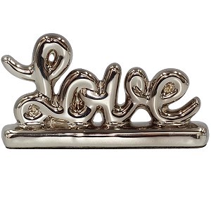 Enfeite Decorativo Ceramica Love  Decoração Casa Luxo