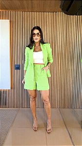 Shorts Alfaiataria Linho Creponado