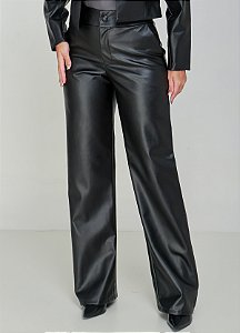 Wide Leg Catarina em Couro Sintético Premium
