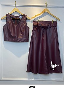 Conjunto Cropped Liz e Saia Cochard Radassa