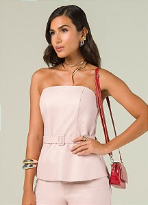 Cropped Livia em Couro Sintético Premium