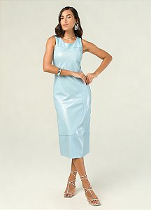 Vestido Lana em Couro Sintético Premium