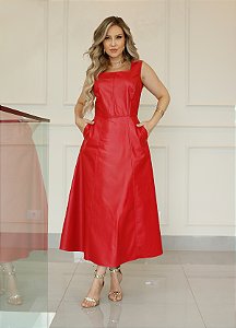 Vestido Rana em Couro Sintético Premium