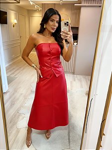 Conjunto Top Duda e Saia Godê Gabi