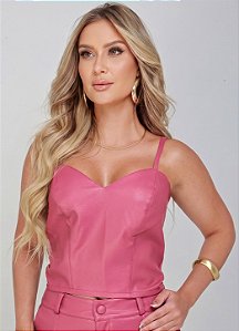 Top Paloma em Couro Sintético Premium