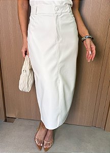 Saia Leticia em Couro Sintético Premium