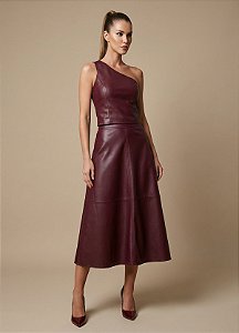 Conjunto Regata Um Ombro e Saia Godê Gabi