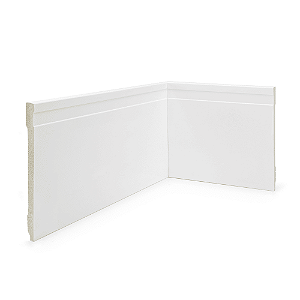 RODAPE POLIESTIRENO RUFFINO BRANCO 15CM FRISADO SLIM 10MM - 2,40M