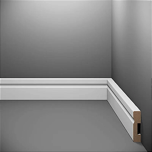 RODAPE EUCAFLOOR MDF 5CM ESTILO BRANCO MAX - 2,40M