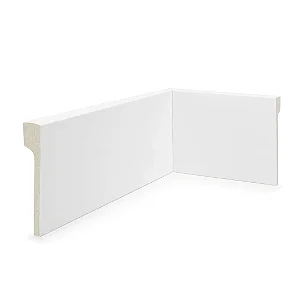 RODAPE SOBREPOR POLIESTIRENO RUFFINO BRANCO 12CM LISO 20MM - 2,40M