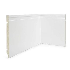 RODAPE POLIESTIRENO RUFFINO BRANCO 20CM FRISADO 15MM - 2,40M