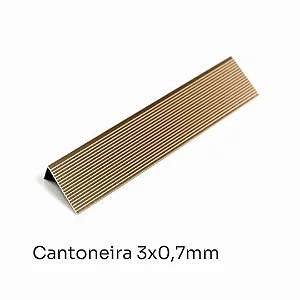 CANTONEIRA 3 X 0,7 ALUMINIO CHAMPANHE - 3M