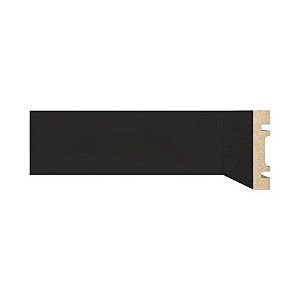 RODAPE MOLDUFAMA MDF 7CM PRETO LISO - 2,40M