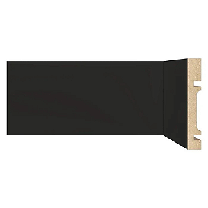 RODAPE MOLDUFAMA MDF 10CM PRETO LISO - 2,40M