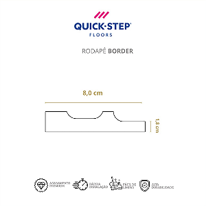 RODAPE QUICK STEP MDF 8CM BORDER CARVALHO NEBLINA CINZA QSSM5795 - 2,40M