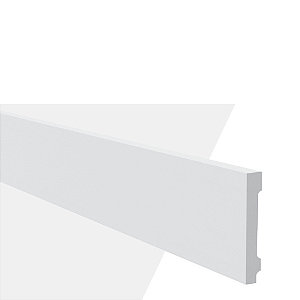 RODAPE POLIESTIRENO GART WALLSTYL WB11 BRANCO 11CM LISO 18MM - 2,44M