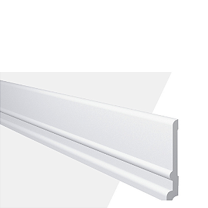 RODAPE POLIESTIRENO GART WALLSTYL FD21 BRANCO 13CM FRISADO 20MM - 2,44M