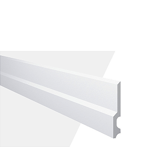 RODAPE POLIESTIRENO GART WALLSTYL FD22 BRANCO 13CM FRISADO 18MM - 2,44M