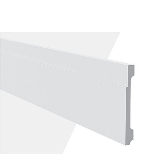 RODAPE POLIESTIRENO GART WALLSTYL GB20 BRANCO 20CM FRISADO 18MM - 2,44M