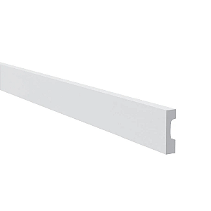 GUARNICAO POLIESTIRENO GART WALLSTYL WB7G BRANCO 7CM LISO 18MM - 2,44M