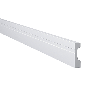 GUARNICAO POLIESTIRENO GART WALLSTYL FB7G BRANCO 7CM FRISADO 18MM - 2,44M