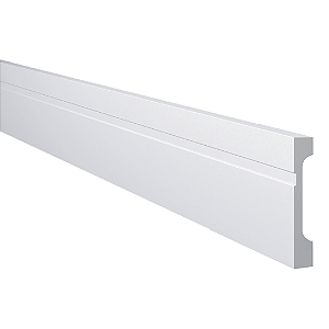 GUARNICAO POLIESTIRENO GART WALLSTYL FB11G BRANCO 11CM FRISADO 18MM - 2,44M