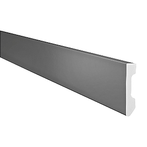 RODAPE POLIESTIRENO GART COMPACTA COLOR FN7 PRETO 7CM LISO 13MM - 2M