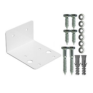 Suporte Aço BIG - Branco com parafuso e Bucha