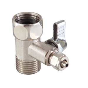 Adaptador T c/ REGISTRO METAL 1/2" x 1/2" x 1/4"
