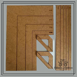 Kit de Gabarito para Encadernação com 12 peças em mdf