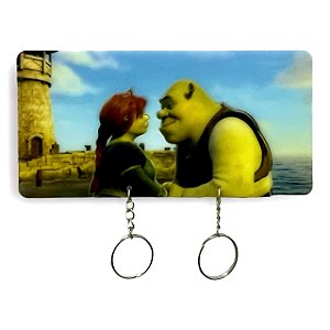 Porta chaves Shrek e Fiona Acrílico