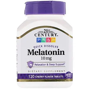 21st Century - MELATONINA 10MG - 120 NOITES DE SONO!