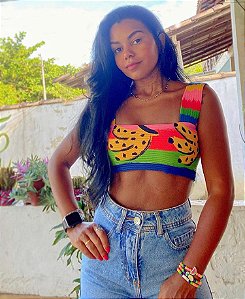 Top Rib Bosque Colorido