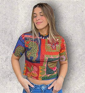 Blusa MC Colagem Amazônica Farm