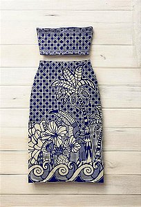 Conjunto Rib Estampa Refresco  (Top + Saia)