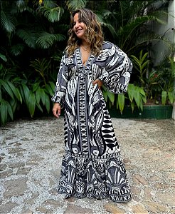 Vestido Longo Cropped Rendeira