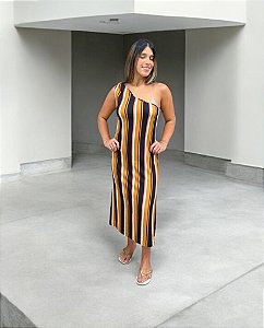 Vestido Rib Listras Farm