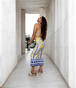 Vestido Midi Azulina Farm (SEM TROCA)