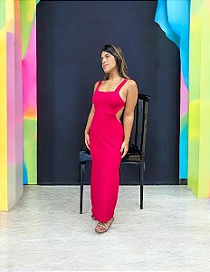 Vestido Rib Laço Costas Farm