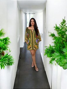 Vestido Curto Lenço Tropical Farm Original