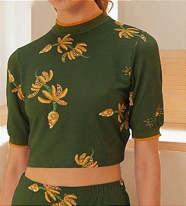 Blusa Retilinea Brilho de Banana Farm (SEM TROCA)