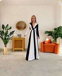 Vestido Decote Crepe Farm