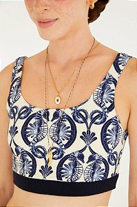 Top Rib Retilínea Cavalos Marinhos